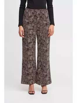 Тканевые брюки ICHI, коричневый