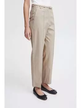 Тканевые брюки ICHI, натуральный