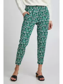 Тканевые брюки ICHI, оливковый