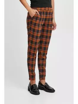 Тканевые брюки ICHI, оранжевый