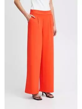 Тканевые брюки ICHI, оранжевый