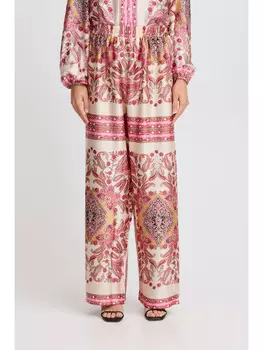 Тканевые брюки ICHI, розовый