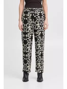 Тканевые брюки ICHI Stoffhose, черный