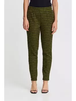 Тканевые брюки ICHI, зеленый