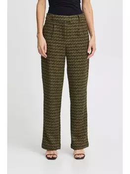 Тканевые брюки ICHI, зеленый