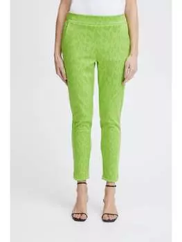 Тканевые брюки ICHI, зеленый