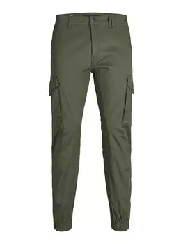 Тканевые брюки Jack & Jones Junior Tapered Pants JJIPaul JJFlake, оливковый