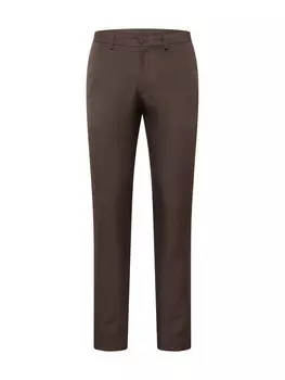 Тканевые брюки JACK & JONES Slim fit Pleated Pants JPRCOSTA, темно-коричневый