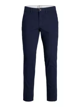 Тканевые брюки Jack & Jones Stoff/Chino JJIMARCO JJDAVE AKM NAVY BLAZER slim, синий