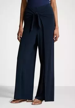 Тканевые брюки JERSEY WIDE LEG WRAP PANT Ralph Lauren, синий