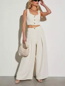 Тканевые брюки LA Angels, кремовый