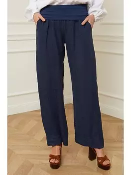 Тканевые брюки La Compagnie Du Lin Astrid, темно-синий