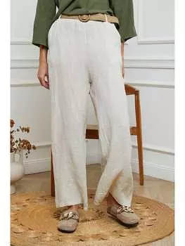 Тканевые брюки La Compagnie Du Lin, кремовый