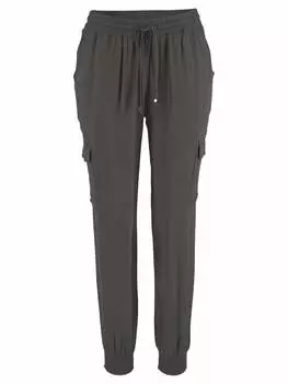 Тканевые брюки LASCANA, хаки