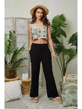 Тканевые брюки Le Monde du Lin, черный