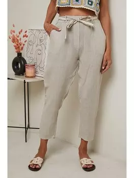 Тканевые брюки Le Monde du Lin, кремовый