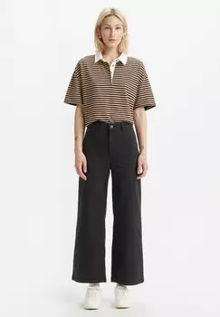 Тканевые брюки Levi's, пестрый черный