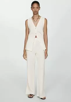 Тканевые брюки LIME Mango, кремовый