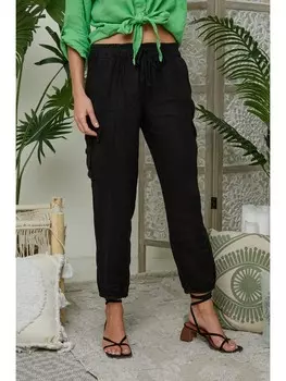 Тканевые брюки Lin Passion, черный