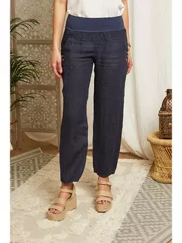 Тканевые брюки Lin Passion, темно-синий