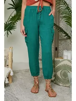 Тканевые брюки Lin Passion, зеленый