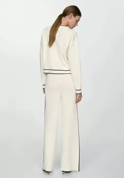 Тканевые брюки Mango, кремовый