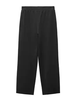 Тканевые брюки MANGO Loose fit Pants Garro, черный