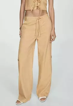 Тканевые брюки Mango, песочный