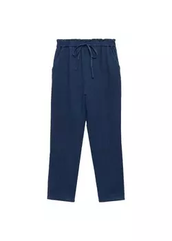 Тканевые брюки MANGO Regular Pants Indie, темно-синий