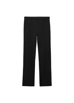 Тканевые брюки MANGO Regular Pants Louis, черный
