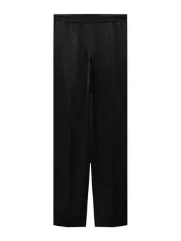 Тканевые брюки MANGO Wide leg Pants, черный