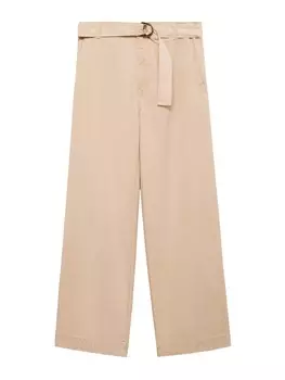 Тканевые брюки MANGO Wide leg Pants Lea, бежевый