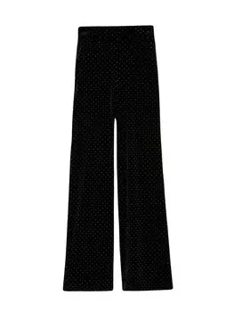 Тканевые брюки Marks & Spencer Wide leg Pants Diamante, черный