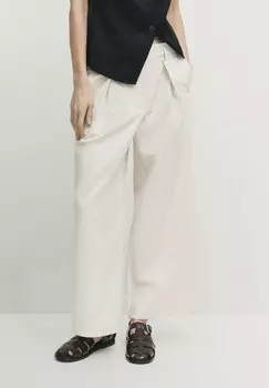 Тканевые брюки Massimo Dutti, белый