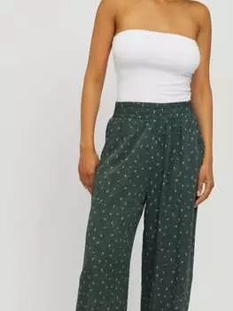 Тканевые брюки MAZINE, цвет deep forest/printed