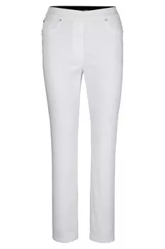 Тканевые брюки MIAMODA Slim fit Pants, белый