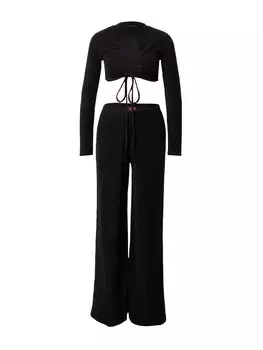 Тканевые брюки Misspap Wide leg Pants, черный