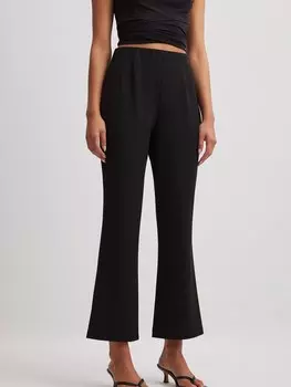 Тканевые брюки NA-KD Regular Pants, черный