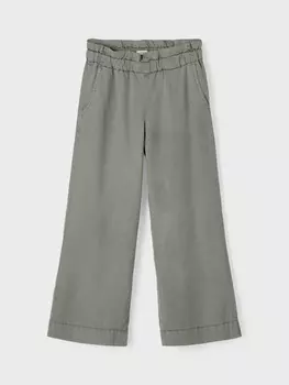 Тканевые брюки name it Bootcut Stoff Weite Schlag Pants mit Gummizug NKFHEVA, оливковый