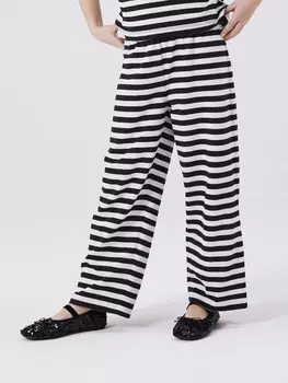 Тканевые брюки name it weiter Beinschnitt verstellbarer Bund elastisch, черный