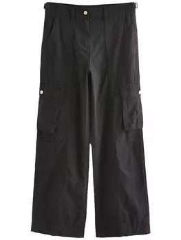 Тканевые брюки Next Wide leg Pants, черный
