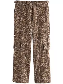 Тканевые брюки Next Wide leg Pants, темно-коричневый