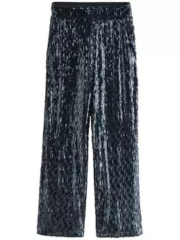 Тканевые брюки Next Wide leg Pants, темно-синий