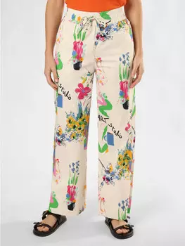 Тканевые брюки NMPH Nuida, цвет ecru mehrfarbig