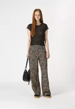 Тканевые брюки OBJLISA WIDE PANT Object, коричневый