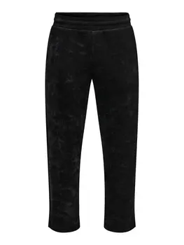 Тканевые брюки ONLY 7/8 Cord Relaxed Jogging Wide Leg ONSACE, черный