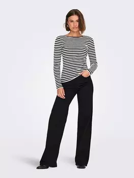 Тканевые брюки ONLY Jeans Comfort fit, черный