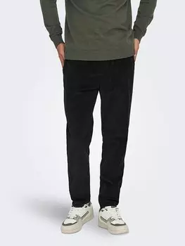 Тканевые брюки ONLY & SONS, черный