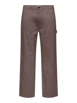 Тканевые брюки Only & Sons Loose fit Pants ONSFADE, темно-коричневый