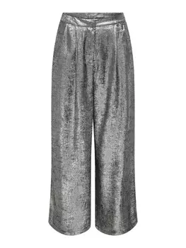 Тканевые брюки ONLY Wide leg Pants, серебряный